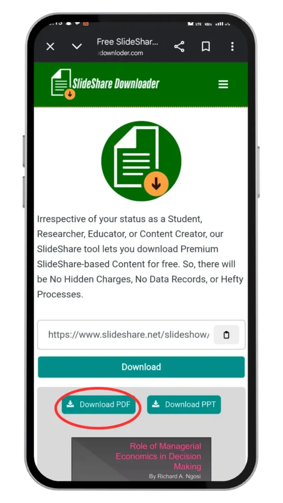SlideShare PDF Downloader