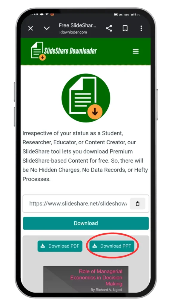 SlideShare PPT Downloader